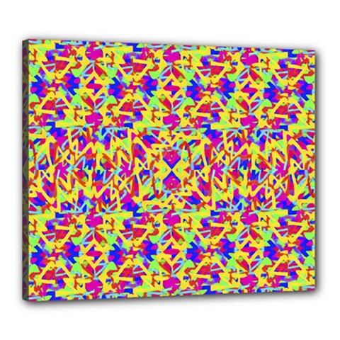 Multicolored Linear Pattern Design Canvas 24  X 20  (stretched)