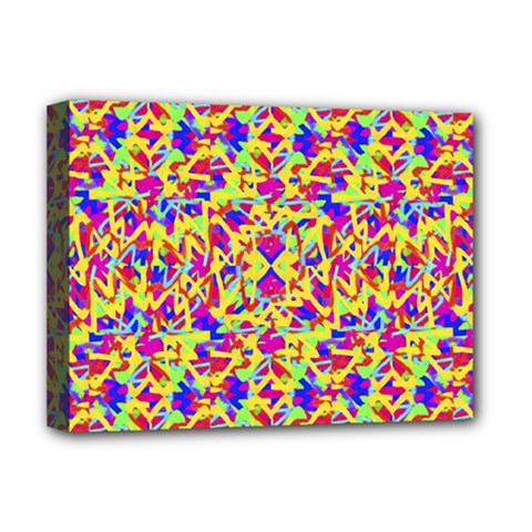 Multicolored Linear Pattern Design Deluxe Canvas 16  X 12  (stretched) 