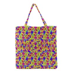 Multicolored Linear Pattern Design Grocery Tote Bag