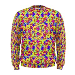 Multicolored Linear Pattern Design Men s Sweatshirt