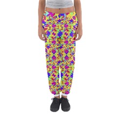 Multicolored Linear Pattern Design Women s Jogger Sweatpants
