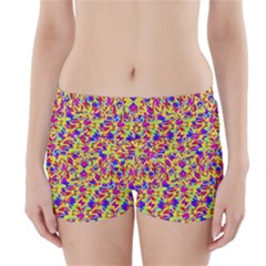 Multicolored Linear Pattern Design Boyleg Bikini Wrap Bottoms