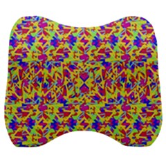 Multicolored Linear Pattern Design Velour Head Support Cushion