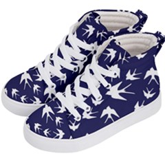 Birds Pattern Kid s Hi-top Skate Sneakers by Valentinaart