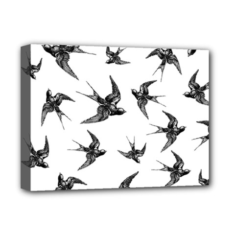 Birds Pattern Deluxe Canvas 16  X 12  (stretched)  by Valentinaart