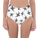 Birds pattern Reversible High-Waist Bikini Bottoms View1