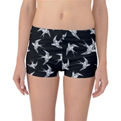 Birds Pattern Boyleg Bikini Bottoms