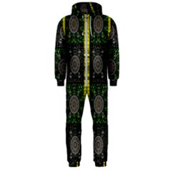 Stars And Flowers Decorative Hooded Jumpsuit (men) 