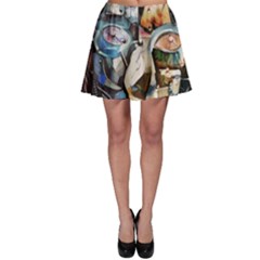 Robot Cyborg Cyberpunk Automation Skater Skirt by Simbadda