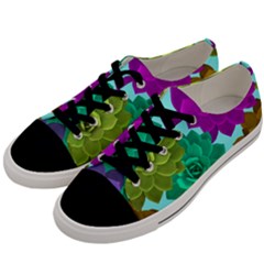 Flowers Stamping Pattern Reason Men s Low Top Canvas Sneakers by Simbadda