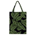 Leaves Black Background Pattern Classic Tote Bag View1