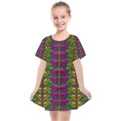 Butterfly Liana Jungle And Full Of Leaves Everywhere Kids  Smock Dress by pepitasart