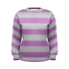 Bold Stripes Soft Pink Pattern Women s Sweatshirt