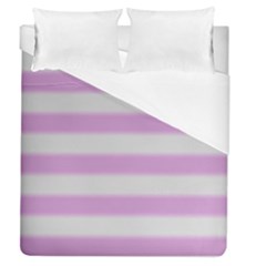 Bold Stripes Soft Pink Pattern Duvet Cover (Queen Size)