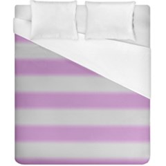 Bold Stripes Soft Pink Pattern Duvet Cover (California King Size)