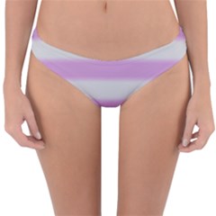 Bold Stripes Soft Pink Pattern Reversible Hipster Bikini Bottoms