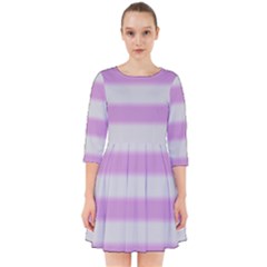 Bold Stripes Soft Pink Pattern Smock Dress