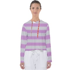 Bold Stripes Soft Pink Pattern Women s Slouchy Sweat