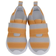 Bold Stripes Yellow Pattern Velcro Strap Shoes by BrightVibesDesign