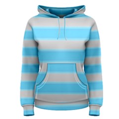 Bold Stripes Turquoise Pattern Women s Pullover Hoodie by BrightVibesDesign