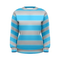 Bold Stripes Turquoise Pattern Women s Sweatshirt by BrightVibesDesign