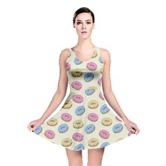 Donuts Pattern Reversible Skater Dress by Valentinaart