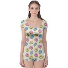 Donuts Pattern Boyleg Leotard  by Valentinaart