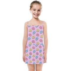 Donuts Pattern Kids Summer Sun Dress by Valentinaart