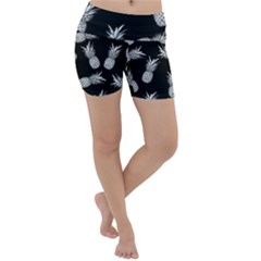 Pineapple Pattern Lightweight Velour Yoga Shorts