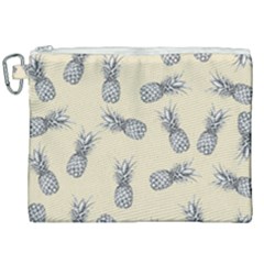 Pineapple Pattern Canvas Cosmetic Bag (xxl) by Valentinaart