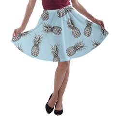 Pineapple Pattern A-line Skater Skirt by Valentinaart