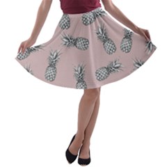 Pineapple Pattern A-line Skater Skirt by Valentinaart