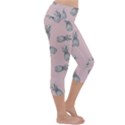 Pineapple pattern Lightweight Velour Capri Yoga Leggings View3