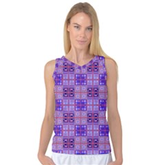 Mod Purple Pink Orange Squares Pattern Women s Basketball Tank Top