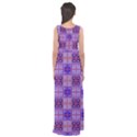 Mod Purple Pink Orange Squares Pattern Empire Waist Maxi Dress View2