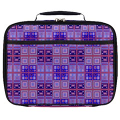 Mod Purple Pink Orange Squares Pattern Full Print Lunch Bag