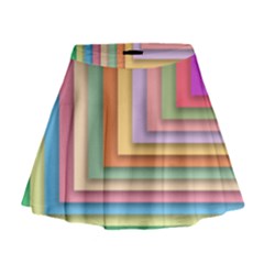 Colorful Wallpaper Abstract Mini Flare Skirt by Simbadda