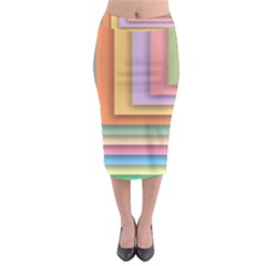 Colorful Wallpaper Abstract Midi Pencil Skirt by Simbadda