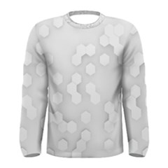 White Abstract Wall Paper Design Frame Men s Long Sleeve Tee by Simbadda