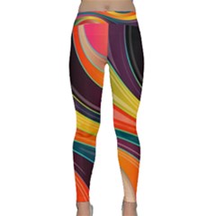 Abstract Colorful Background Wavy Classic Yoga Leggings by Simbadda