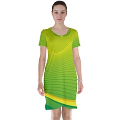 Background Color Fresh Beautiful Short Sleeve Nightdress by Simbadda