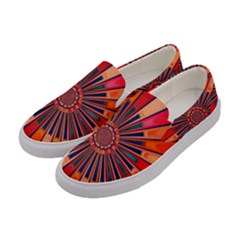 Color Background Structure Lines Women s Canvas Slip Ons by Simbadda