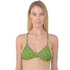 Balloon Grass Party Green Purple Reversible Tri Bikini Top by Simbadda