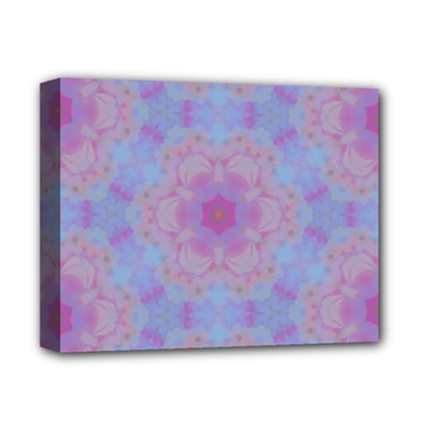 Pattern Pink Hexagon Flower Design Deluxe Canvas 14  X 11  (stretched) by Simbadda