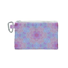 Pattern Pink Hexagon Flower Design Canvas Cosmetic Bag (small) by Simbadda