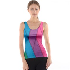 Abstract Background Colorful Strips Tank Top by Simbadda