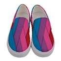 Abstract Background Colorful Strips Women s Canvas Slip Ons View1