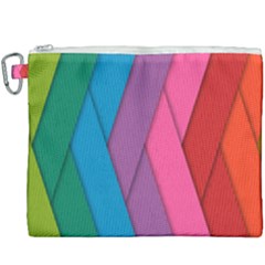 Abstract Background Colorful Strips Canvas Cosmetic Bag (xxxl) by Simbadda