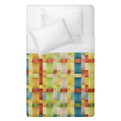 Woven Pattern Background Yellow Duvet Cover (single Size) by Simbadda