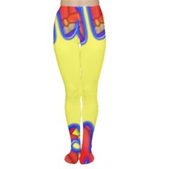 Embroidery Dab Color Spray Tights